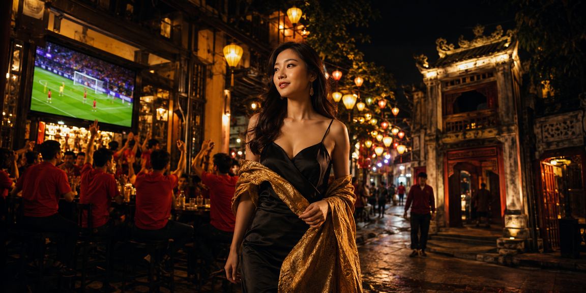 Trung tâm giải trí và casino tại Hà Nội với đèn neon rực rỡ